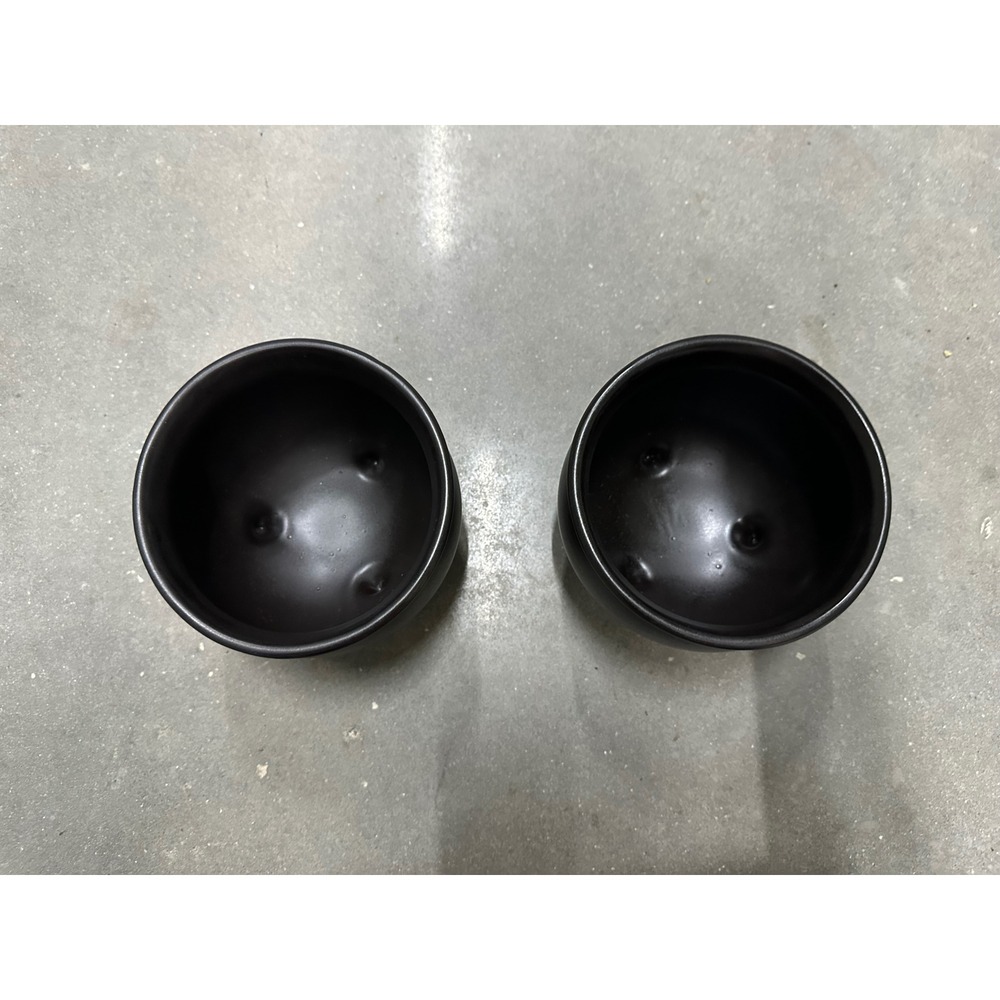 Threshold Matte Black Stoneware Cauldron Footed Bowls Set of 2 Halloween Decor